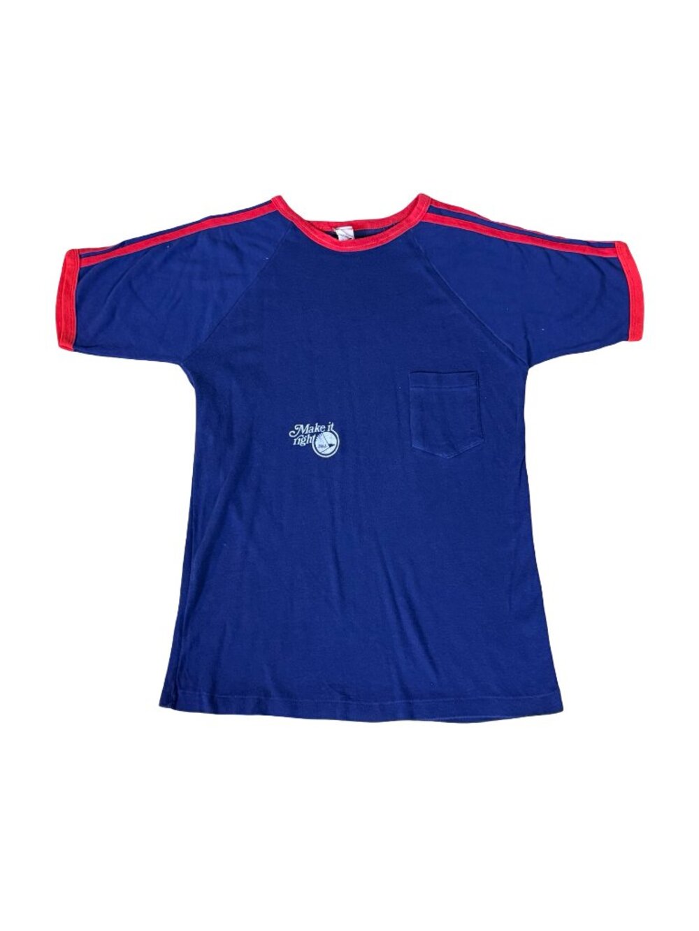 Vintage 1970s Pratt & Whitney Employee Made in USA Single Stitch Pocket T-Shirt